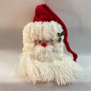 Vintage Handmade Bleach Bottle Santa Wall Hanging